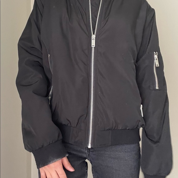 Black Bomber Jacket - Picture 2 of 2